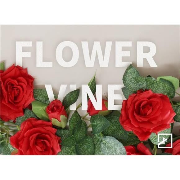 5Pcs 32.5FT Red Rose Garland for Decoration Fake Flower Vines Faux Artificial - Picture 4 of 7